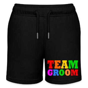 Team groom - Kids Organic Sweat Shorts by Stanley/Stella - black - Front