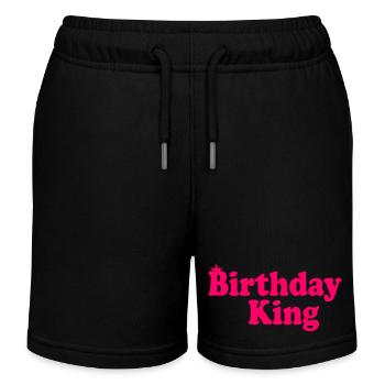 Birthday king - Short de jogging enfant bio Stanley/Stella - noir - Devant