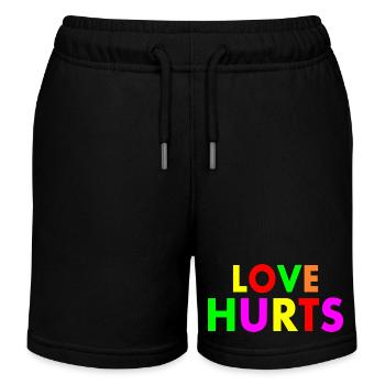 Love hurts - Short de jogging enfant bio Stanley/Stella - noir - Devant