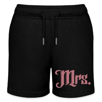 Mrs. Matching Paar Verlobung Hochzeit Flitterwochen - Kinder Organic Joggingshorts Mini Bolter von Stanley/Stella - Schwarz - Vorne