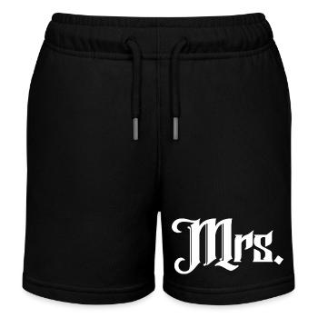 Mrs. Matching Paar Verlobung Hochzeit Flitterwochen - Kinder Organic Joggingshorts Mini Bolter von Stanley/Stella - Schwarz - Vorne