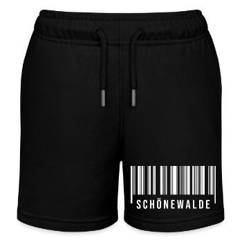 Schönewalde Strichcode - Kinder Organic Joggingshorts Mini Bolter von Stanley/Stella - Schwarz - Vorne
