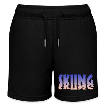skiing ski fahren - Kinder Organic Joggingshorts Mini Bolter von Stanley/Stella - Schwarz - Vorne