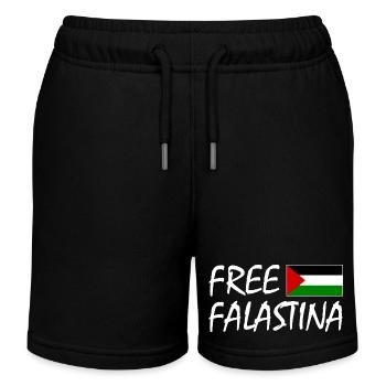 Free palestine - Kids Organic Sweat Shorts by Stanley/Stella - black - Front