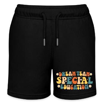 Special Education Dream Team - Kids Organic Sweat Shorts by Stanley/Stella - black - Front