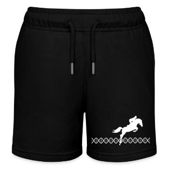 DNA Show Jumping - Kids Organic Sweat Shorts by Stanley/Stella - black - Front