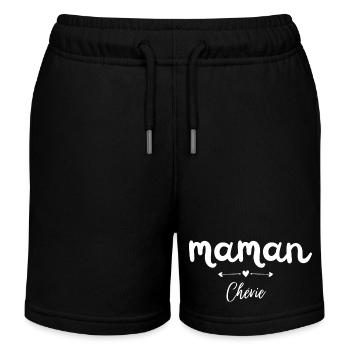 Maman chérie - Short de jogging enfant bio Stanley/Stella - noir - Devant
