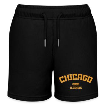 Chicago - Illinois - USA - United States o America - Kinder Organic Joggingshorts Mini Bolter von Stanley/Stella - Schwarz - Vorne