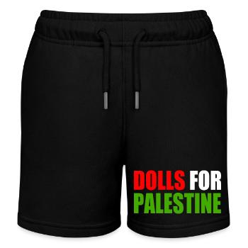 dolls for palestine - Kids Organic Sweat Shorts by Stanley/Stella - black - Front