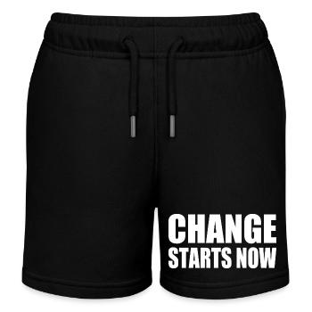 change starts now - Short de jogging enfant bio Stanley/Stella - noir - Devant