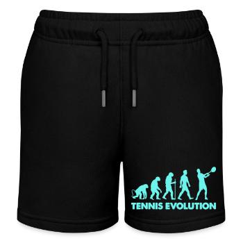 Tennis 1 - Kids Organic Sweat Shorts by Stanley/Stella - black - Front