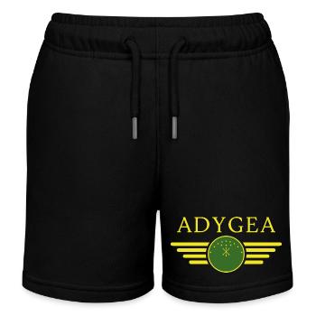 I Love Adygea, Elegance Style Design T-Shirt - Kids Organic Sweat Shorts by Stanley/Stella - black - Front