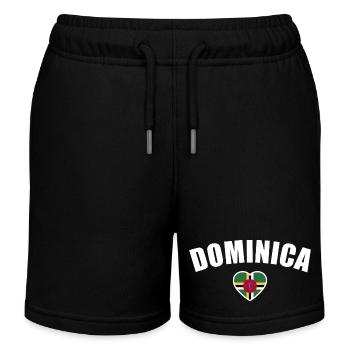 Dominica Dominican Flag - Kids Organic Sweat Shorts by Stanley/Stella - black - Front