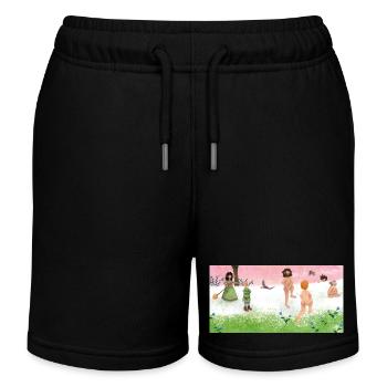 The Little Robber's Daughter - Kids Organic Sweat Shorts by Stanley/Stella - black - Front