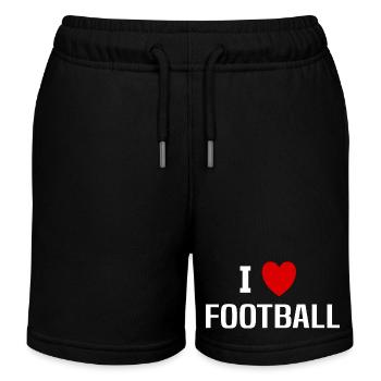 I love Football - Short de jogging enfant bio Stanley/Stella - noir - Devant