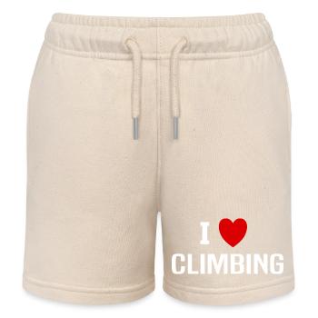 Ich liebe Klettern - Kinder Organic Joggingshorts Mini Bolter von Stanley/Stella - Natur - Vorne