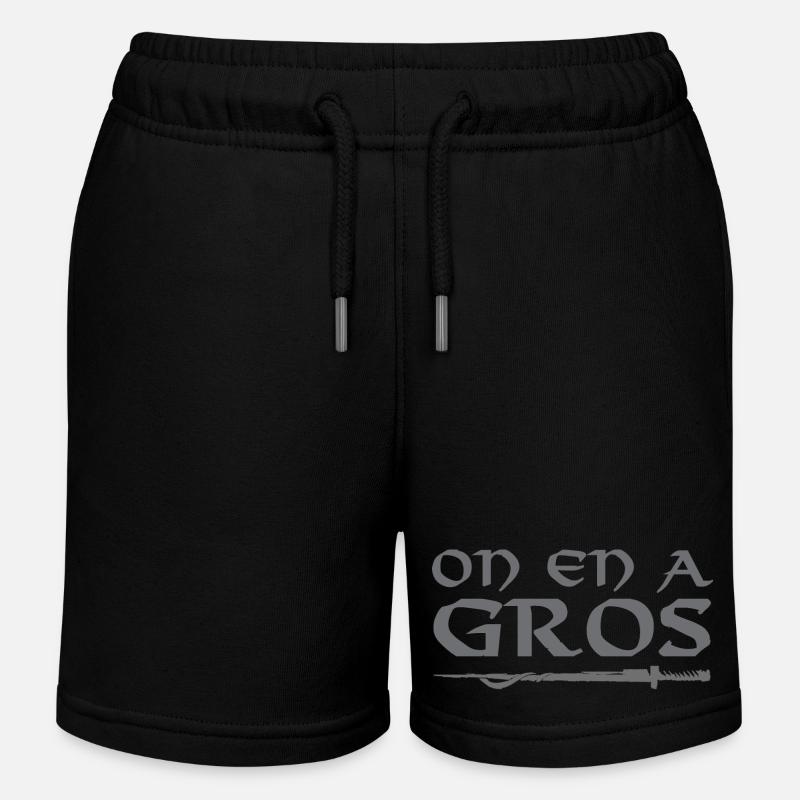 On en a gros - Short de jogging enfant bio Stanley/Stella - noir