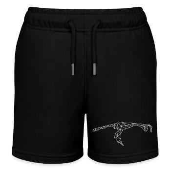 Sylt | Polygone | Blanc - Short de jogging enfant bio Stanley/Stella - noir - Devant