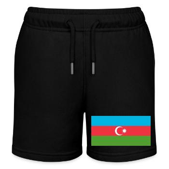 Aserbaidschan - Kinder Organic Joggingshorts Mini Bolter von Stanley/Stella - Schwarz - Vorne