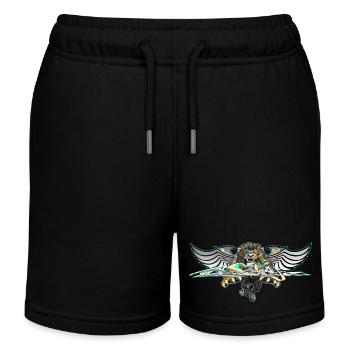 Löwe - Kinder Organic Joggingshorts Mini Bolter von Stanley/Stella - Schwarz - Vorne