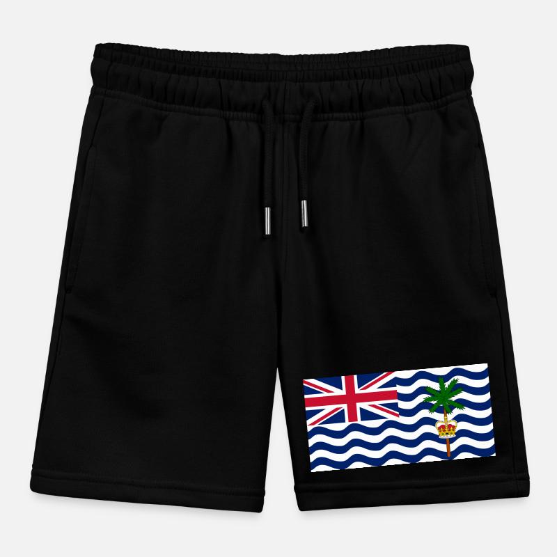 British Indian Ocean Territory Kids Organic Sweat Shorts by Stanley/Stella