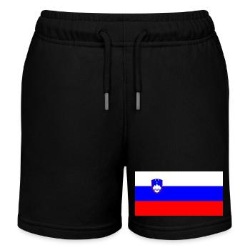 Slowenien - Kinder Organic Joggingshorts Mini Bolter von Stanley/Stella - Schwarz - Vorne