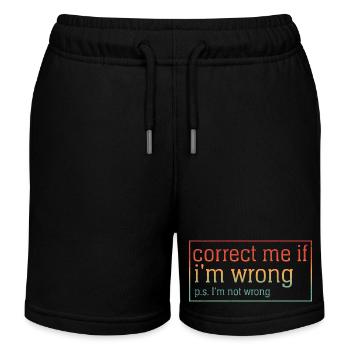Corrigez-moi si je me trompe - Short de jogging enfant bio Stanley/Stella - noir - Devant