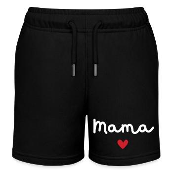 Mama of Love - Mama Geschenk - Kinder Organic Joggingshorts Mini Bolter von Stanley/Stella - Schwarz - Vorne