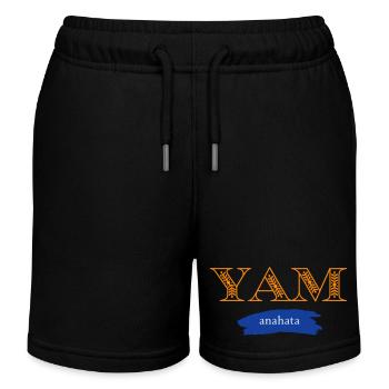 YAM - Kids Organic Sweat Shorts by Stanley/Stella - black - Front