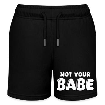 not your babe - Kinder Organic Joggingshorts Mini Bolter von Stanley/Stella - Schwarz - Vorne