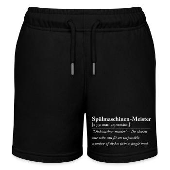Spülmaschinen-Meister Lustiger deutscher Ausdruck - Kinder Organic Joggingshorts Mini Bolter von Stanley/Stella - Schwarz - Vorne