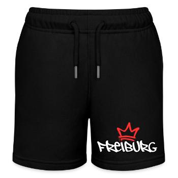 Freiburg Graffiti Tag - Kinder Organic Joggingshorts Mini Bolter von Stanley/Stella - Schwarz - Vorne