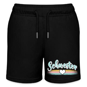 Schwester - Kinder Organic Joggingshorts Mini Bolter von Stanley/Stella - Schwarz - Vorne