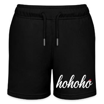 hohoho mit der Mütze vom Weihnachtsmann - Kinder Organic Joggingshorts Mini Bolter von Stanley/Stella - Schwarz - Vorne