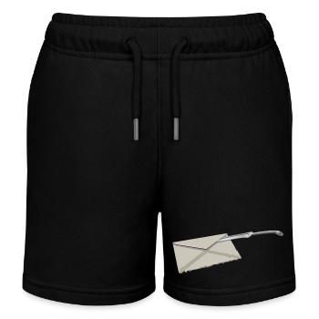 Letter Opener | Letter opener - Kids Organic Sweat Shorts by Stanley/Stella - black - Front