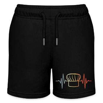 Vintage Bäcker Hut - Kinder Organic Joggingshorts Mini Bolter von Stanley/Stella - Schwarz - Vorne