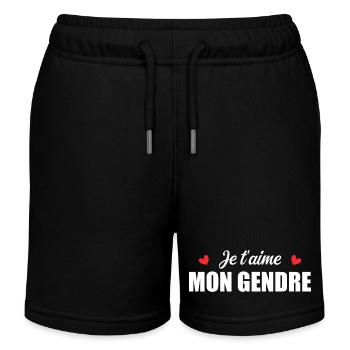 Ich liebe dich, mein Schwiegersohn - Kinder Organic Joggingshorts Mini Bolter von Stanley/Stella - Schwarz - Vorne