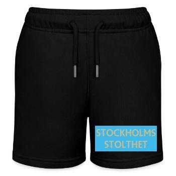 Stockholmer Stolz - Kinder Organic Joggingshorts Mini Bolter von Stanley/Stella - Schwarz - Vorne