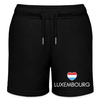 Ich liebe Luxemburg, das Herz Luxemburgs - Kinder Organic Joggingshorts Mini Bolter von Stanley/Stella - Schwarz - Vorne