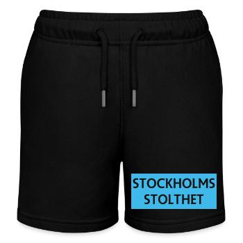 Stockholmer Stolz - Kinder Organic Joggingshorts Mini Bolter von Stanley/Stella - Schwarz - Vorne