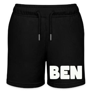 Ben Name - Kinder Organic Joggingshorts Mini Bolter von Stanley/Stella - Schwarz - Vorne