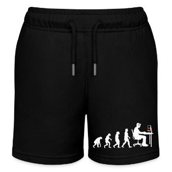 Gamer Game Video Game Blueberry Vintage Gaming - Kids Organic Sweat Shorts by Stanley/Stella - black - Front