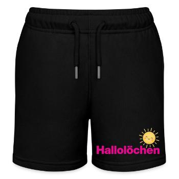HALOHOLES, DOUX SALUT AVEC LE SOLEIL, POSITIVITÉ - Short de jogging enfant bio Stanley/Stella - noir - Devant