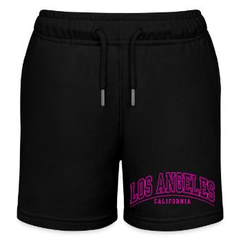 Lettrage rose néon de Los Angeles - Short de jogging enfant bio Stanley/Stella - noir - Devant