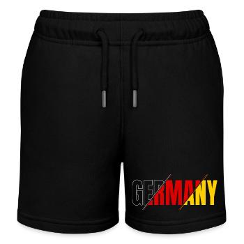 Germany Schriftzug Schwarz Rot Gold Deutschland - Kinder Organic Joggingshorts Mini Bolter von Stanley/Stella - Schwarz - Vorne