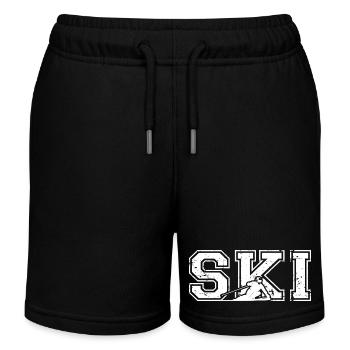 Ski Skifahrer Wintersport - Kinder Organic Joggingshorts Mini Bolter von Stanley/Stella - Schwarz - Vorne