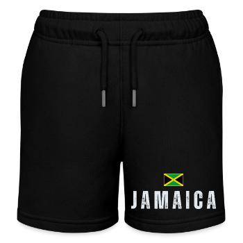 Jamaikanische Flagge, jamaikanischer Patriot - Kinder Organic Joggingshorts Mini Bolter von Stanley/Stella - Schwarz - Vorne