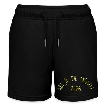 ABITUR: Ab_In die Freiheit - Kinder Organic Joggingshorts Mini Bolter von Stanley/Stella - Schwarz - Vorne