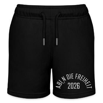 ABI 2026 - Ab i_n die Freiheit - Kinder Organic Joggingshorts Mini Bolter von Stanley/Stella - Schwarz - Vorne