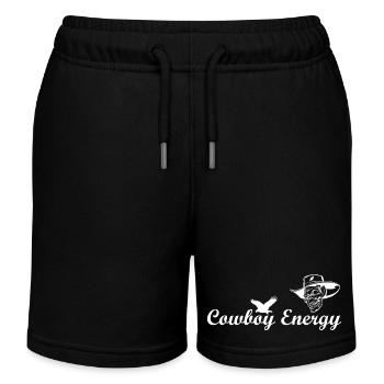 Cowboy_Energy_Design - Kids Organic Sweat Shorts by Stanley/Stella - black - Front